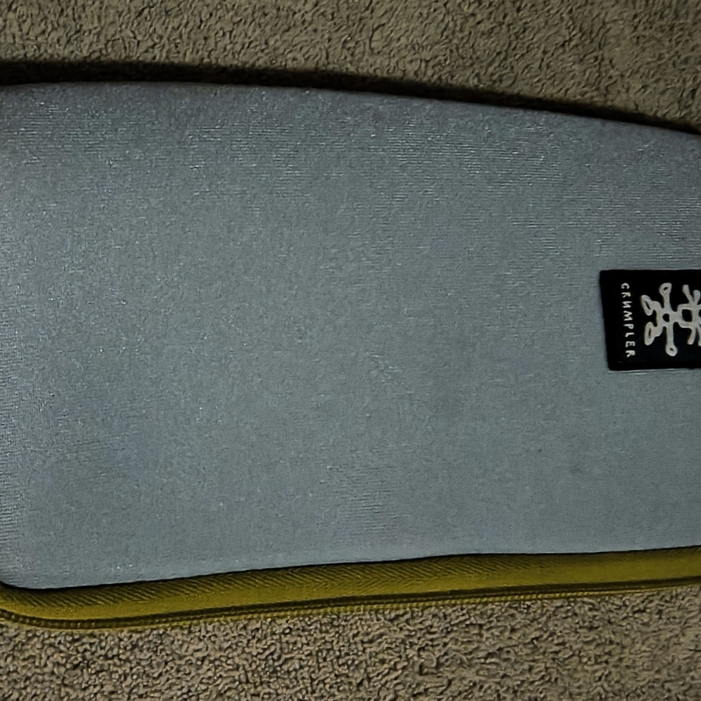 Gray and Yellow Neoprene Zip Up Case